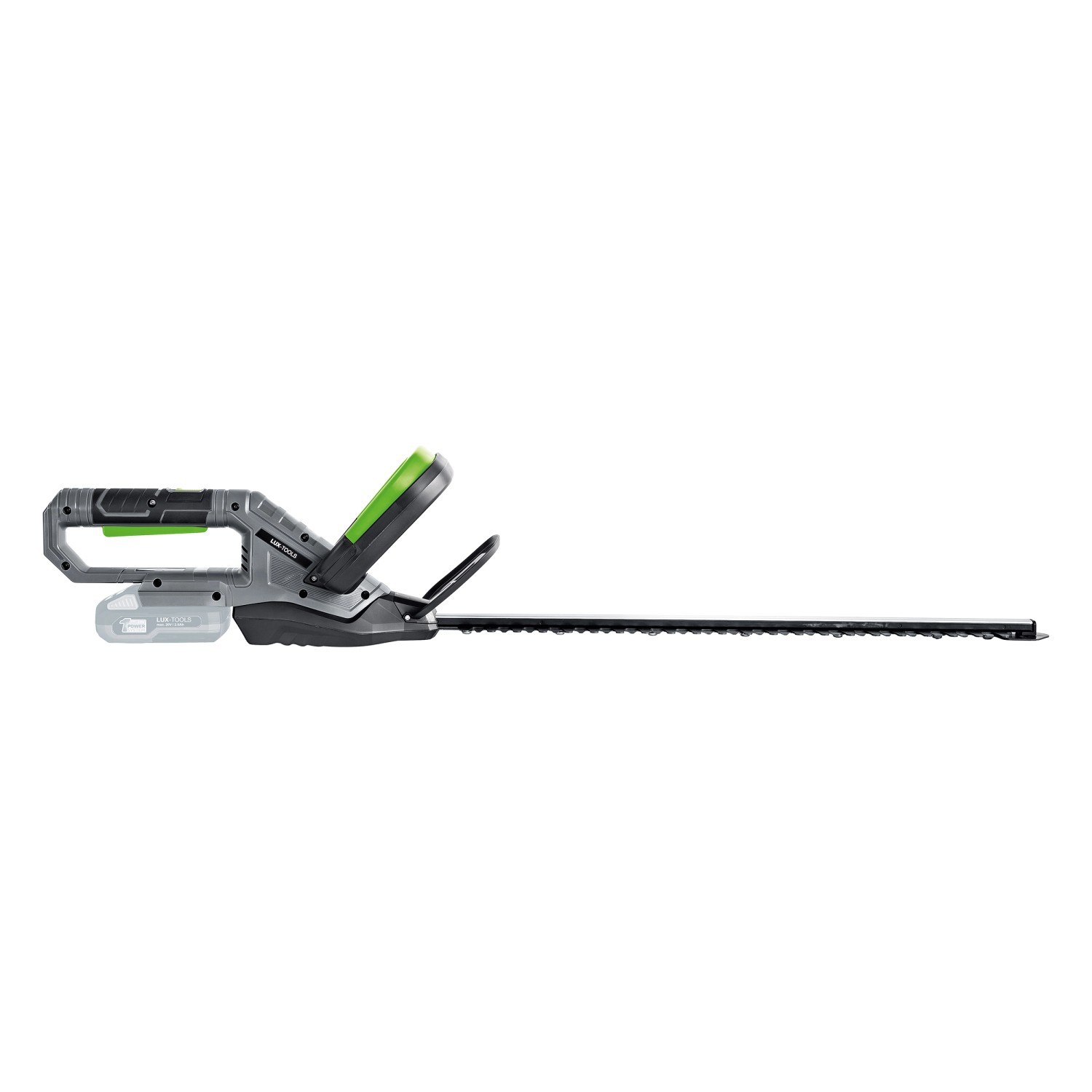 LUX Akku-Heckenschere 1 PowerSystem A-HS-20/52, 52 cm Schnittlänge für präzise Heckenpflege.