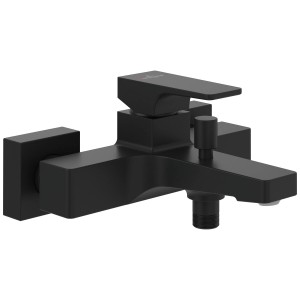 Villeroy & Boch Architectura Square Wannenarmatur in Matt Schwarz.