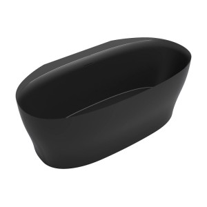 Vente-unique Vorwandbadewanne Lumel Schwarz 160 cm