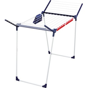 Leifheit Standtrockner Pegasus 180 Solid Plus: Wäscheständer mit ausklappbaren Flügeln und Zubehör.