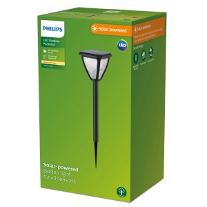Philips Solar-Sockelleuchte Spiess Vapora, 1,5W, mit Tageslichtsensor, im Karton.