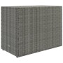Grauer vidaXL Gartenschrank aus Poly Rattan, 100x55,5x80 cm, ideal für den Außenbereich.