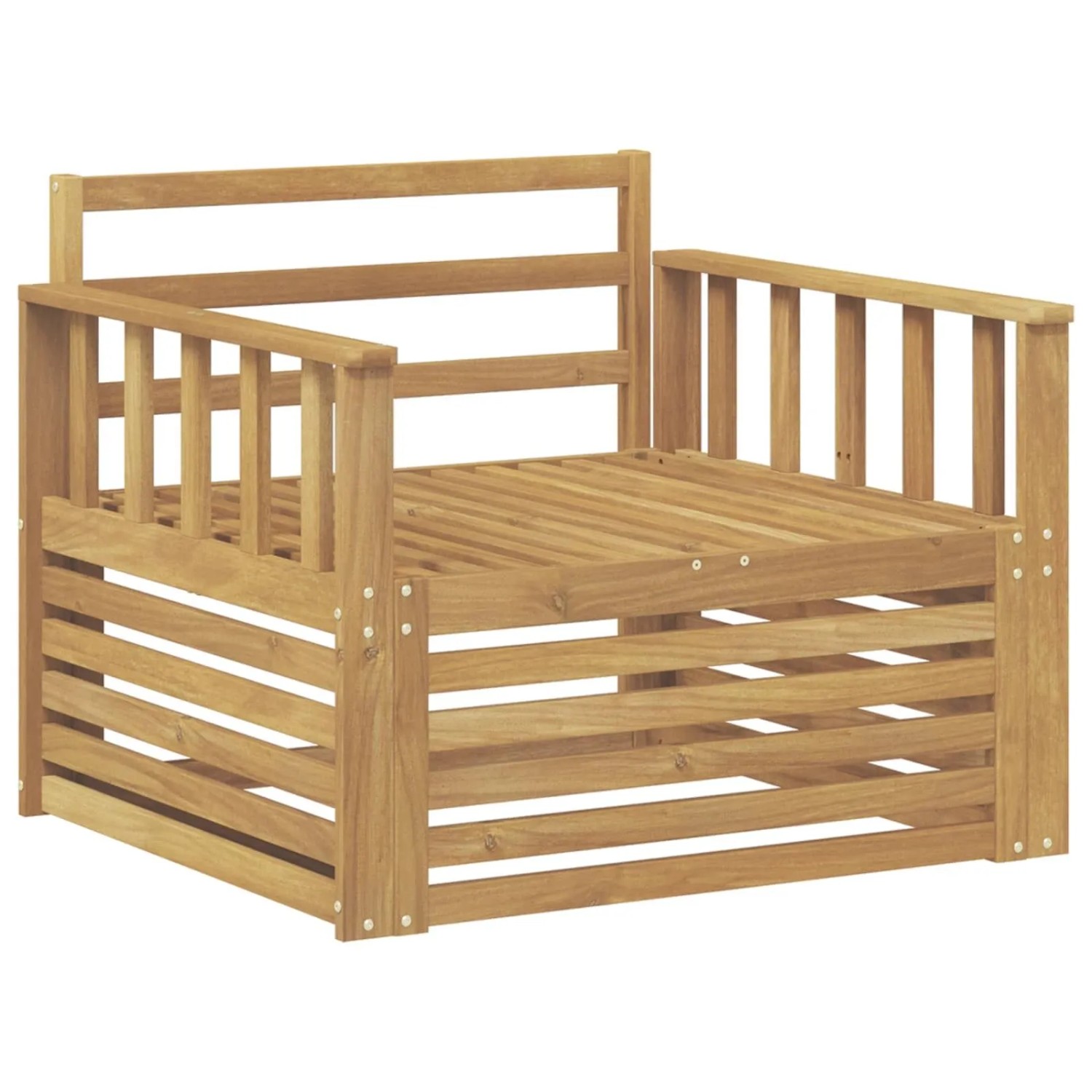 vidaXL Outdoor-Sofa Massivholz Akazie Weiß 3439126