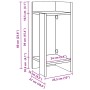 Weißer vidaXL Beistelltisch mit 2 Ablagen aus Holzwerkstoff, 25,5x27x60 cm. Praktischer Stauraum.
