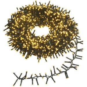 LED-Lichterkette, warmweiß/mehrfarbig, 22m, für Innen & Außen, gewickelt dargestellt.