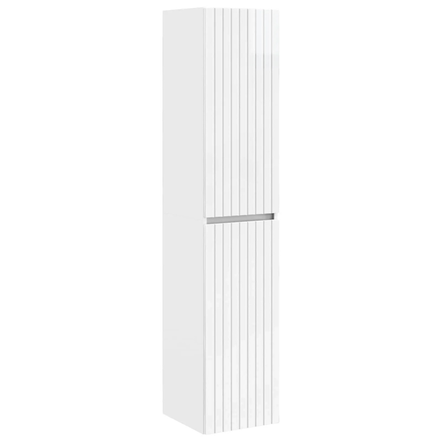 vidaXL Wandmontierter Badezimmerschrank Hochglanz Weiß 890646