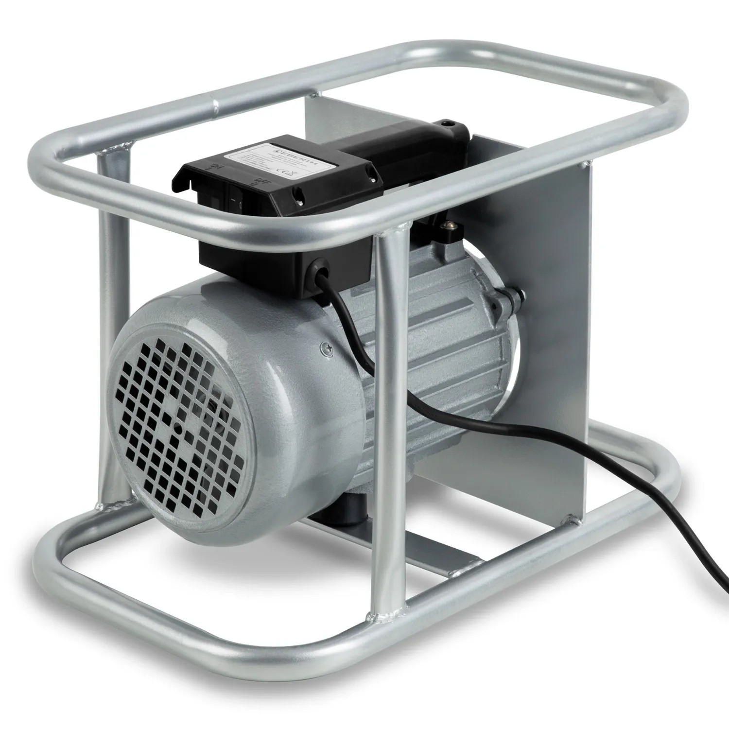 EBERTH Betonrüttler mit 1500W Motor und Schutzrahmen für Baumaschinen.