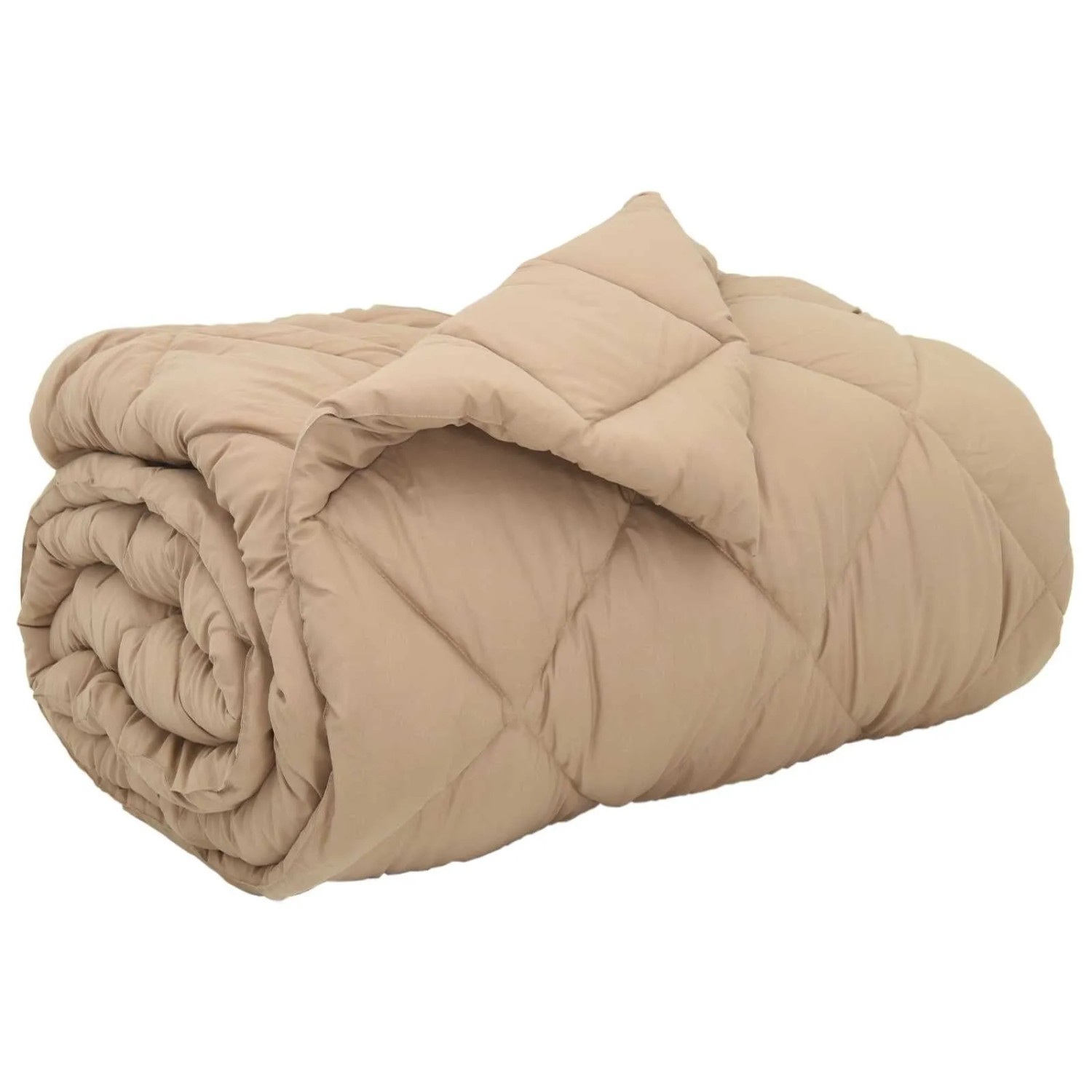 vidaXL Winterbettdecke Taupe 220 x 155 cm Mikrofaser 42025699