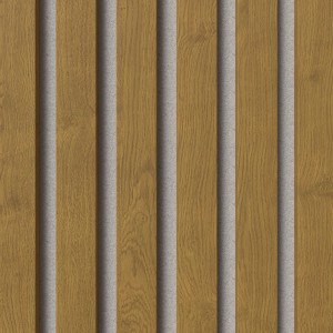 Akustikpaneel Eiche Braun/Filz Grau, 32x240cm, 2 Stk. Wandpaneel zur Schallverbesserung im Raum.