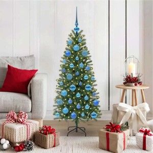 vidaXL Künstlicher Weihnachtsbaum mit 150 LEDs Grün 120 cm PE und PVC 3397335