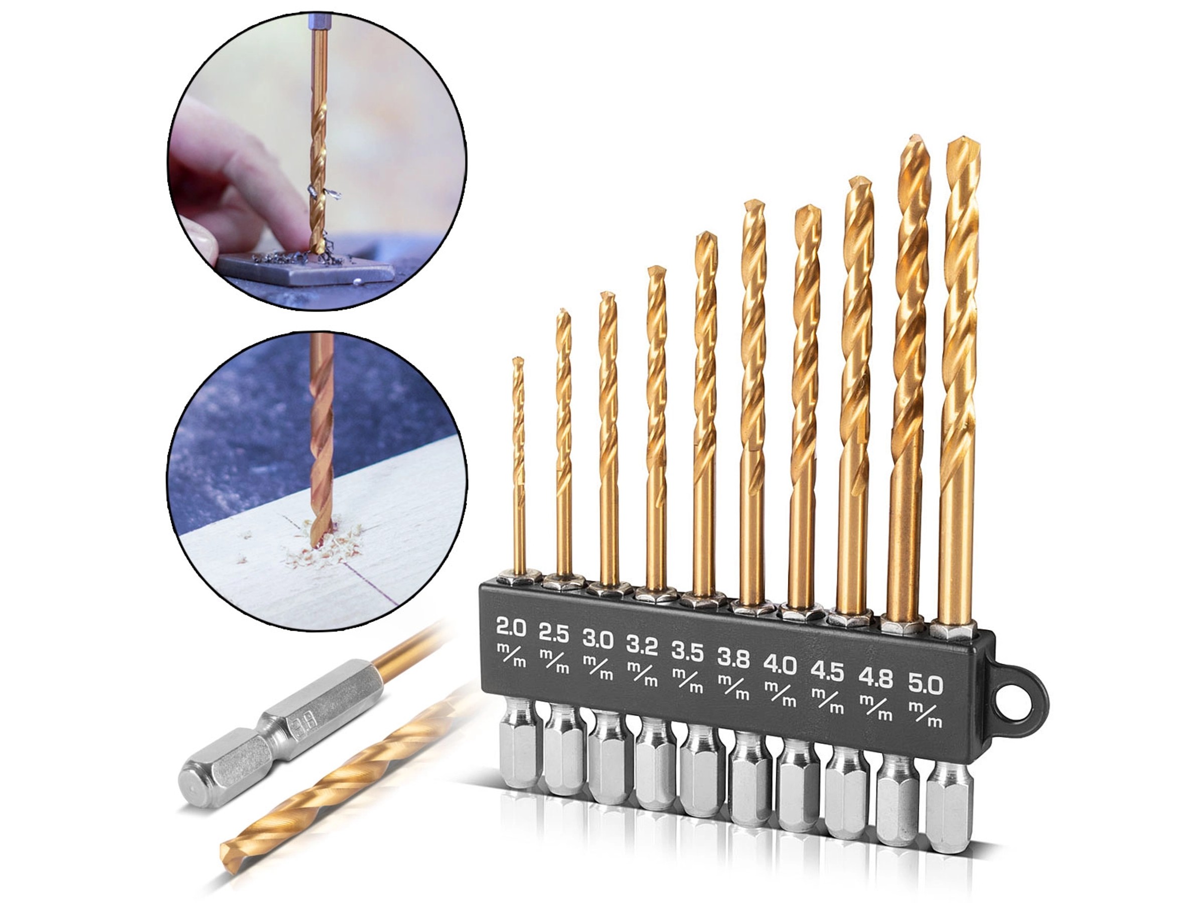 Senris Bohrer-Set 5-teilig – Frässtifte 6,3 Mm Schaft, Für Holz, Kunststoff, Polieren & Gravieren