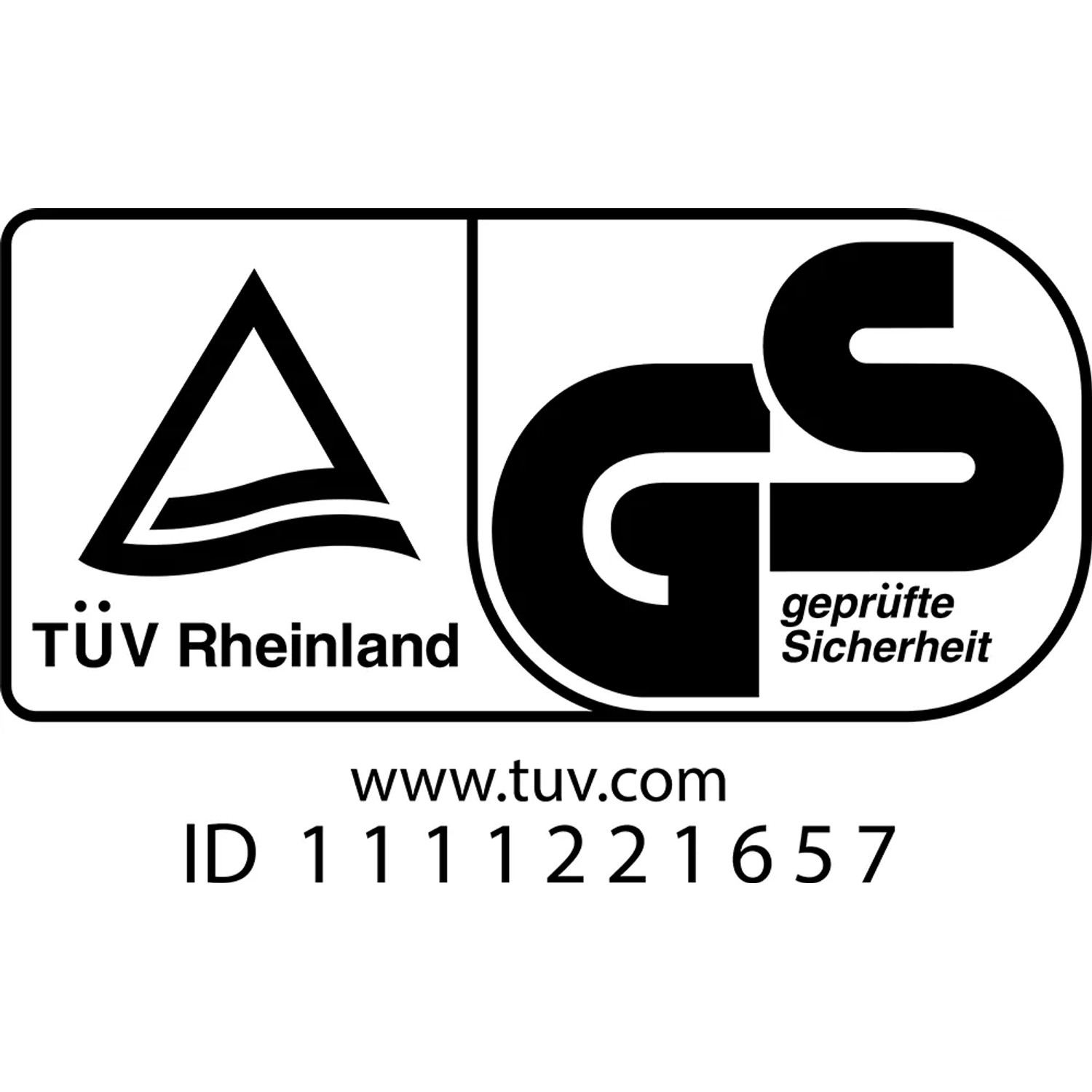 GS-Zeichen für den Bestway Lay-Z-Spa Palm Springs AirJet Whirlpool, geprüft vom TÜV Rheinland.