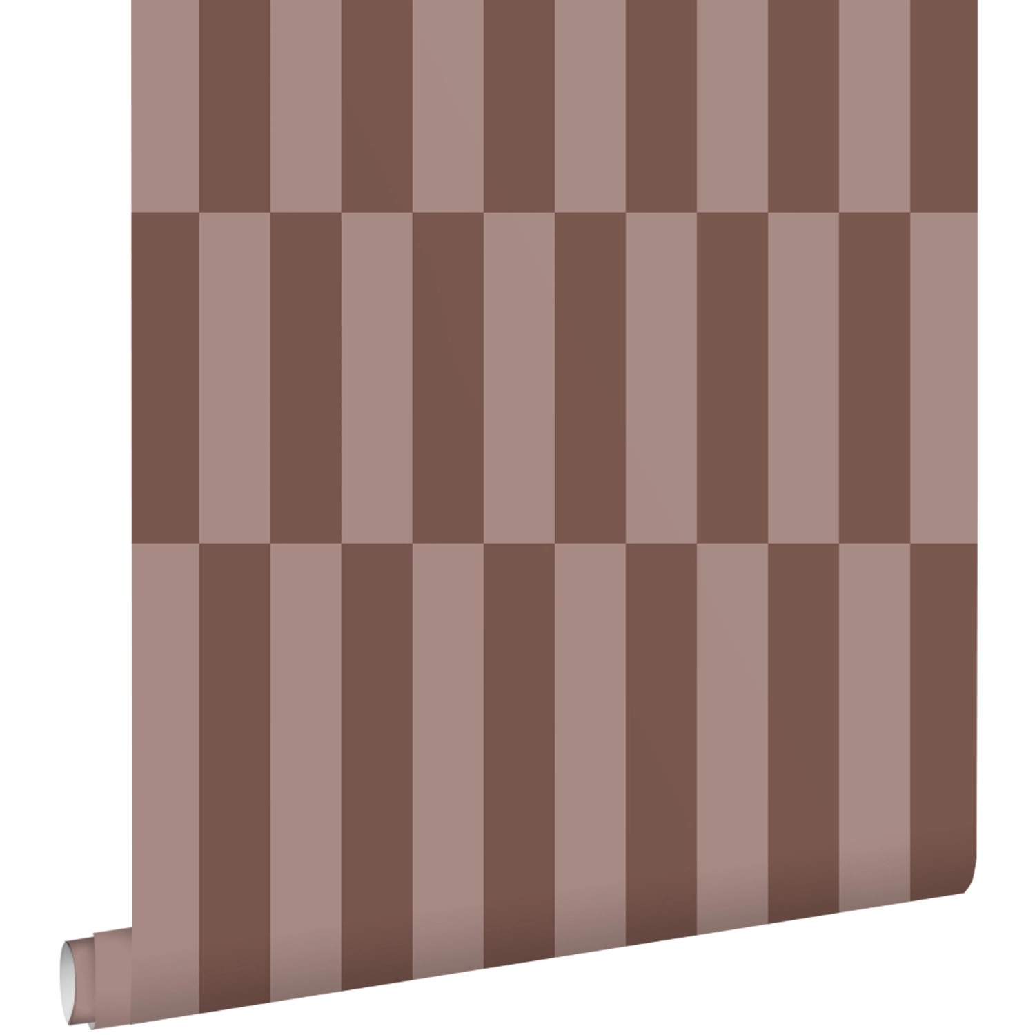 ESTAhome Tapete Streifen Braun und Aubergineviolett 53 cm x 10.05 m günstig online kaufen