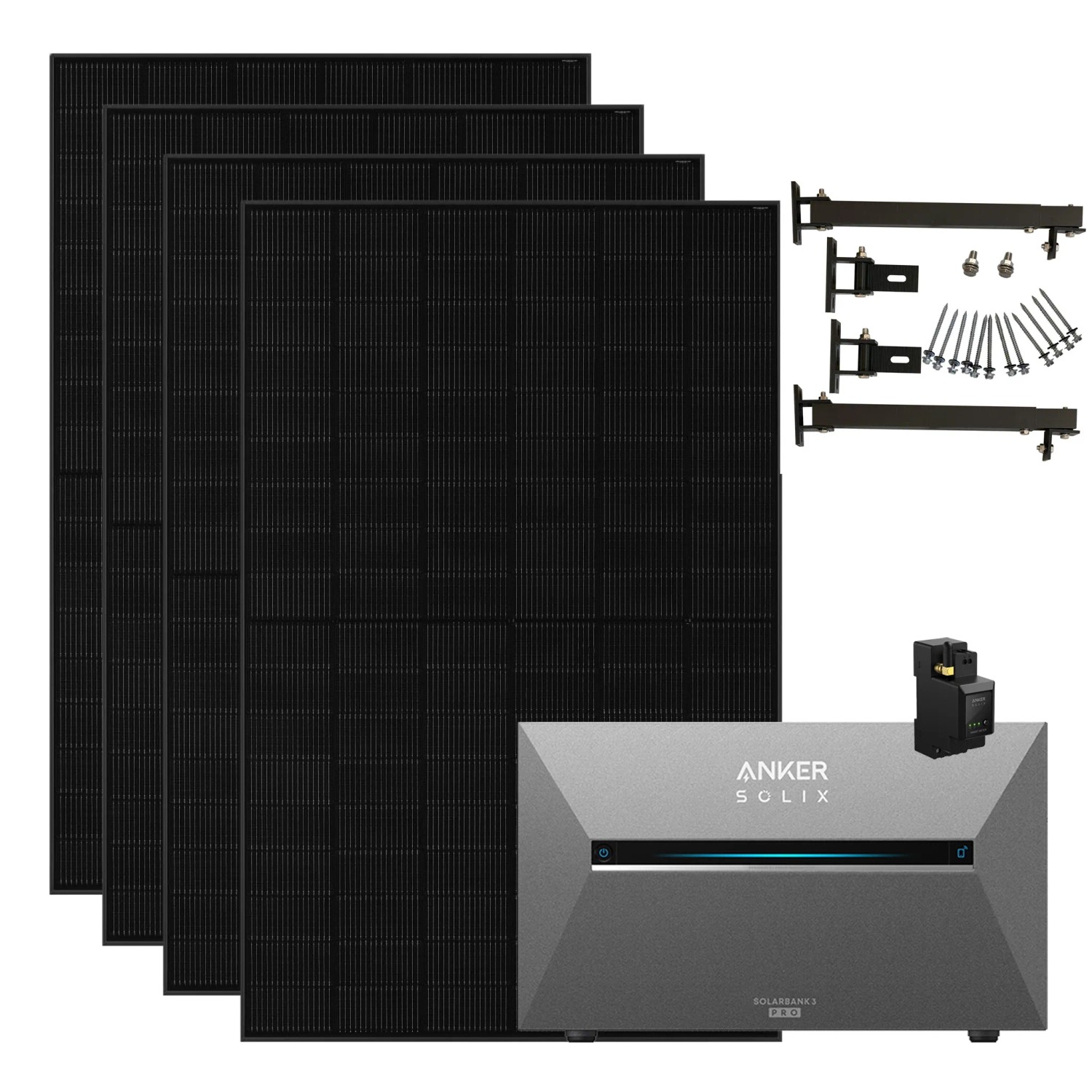 Anker SOLIX Solarbank 3 Pro 1.820 W Balkonkraftwerk mit Halterung Flachdach