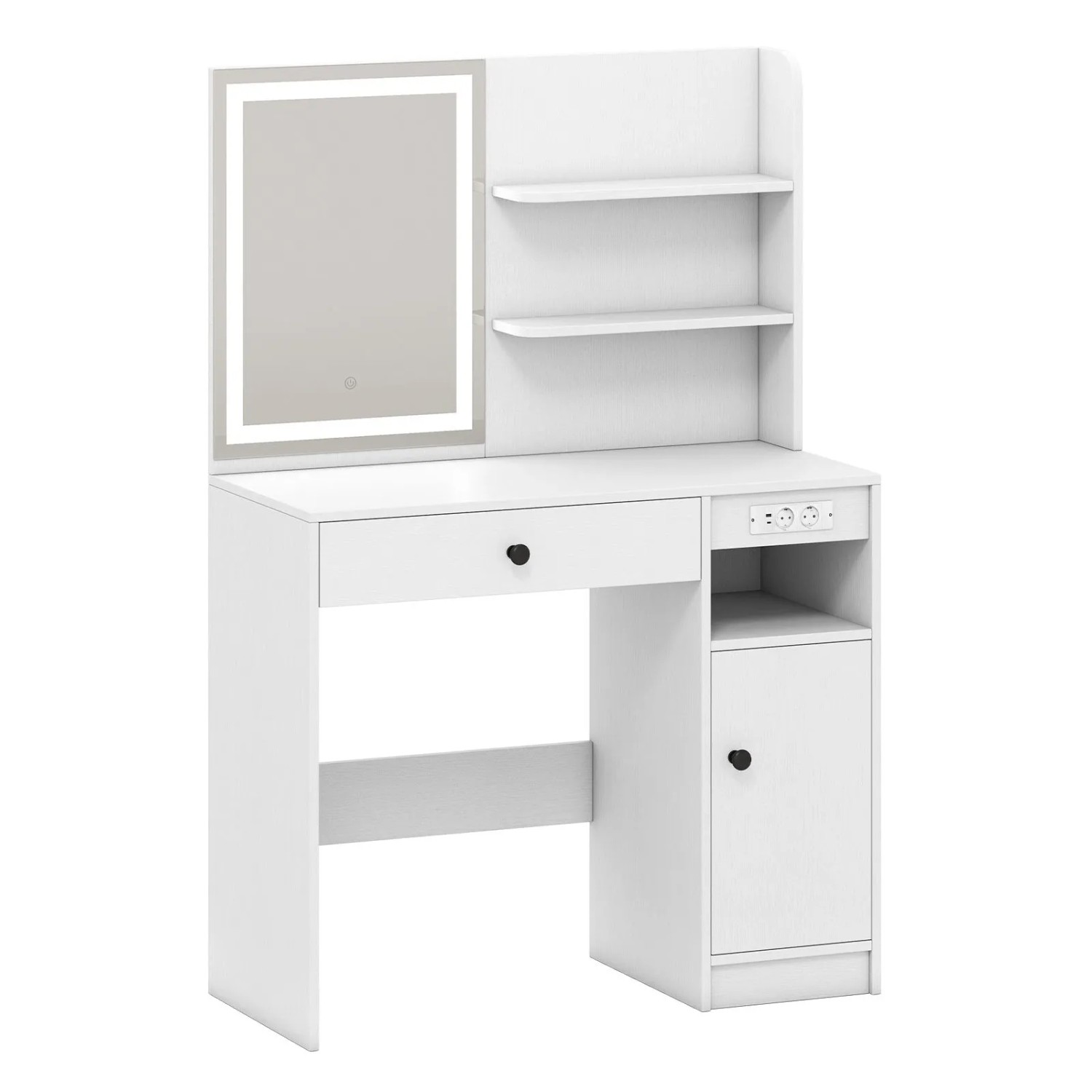 Costway Schminktisch mit 3 Modi Beleuchtung 90 x 40 x 135,5 cm günstig online kaufen