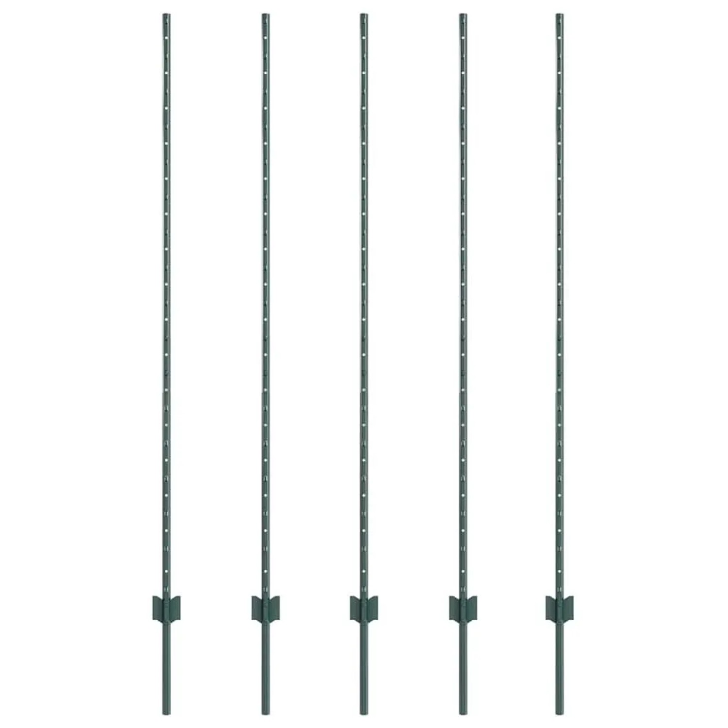 vidaXL Zaunpfosten 5 Stk Grün 160 cm Stahl 42006272 günstig online kaufen