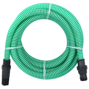 vidaXL Saugschlauch mit PVC-Anschlüssen Grün 10 m PVC 151072