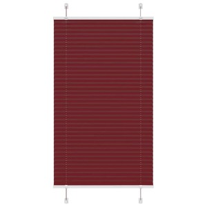 Bordeauxrotes Plissee 80x100 cm aus Polyester. Eleganter Sicht- und Sonnenschutz für Fenster.