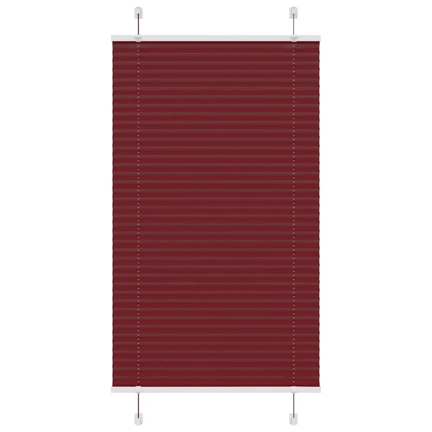 vidaXL Plissee Bordeauxrot 80x100 cm Stoffbreite 79,4 cm Polyester 4015224 günstig online kaufen