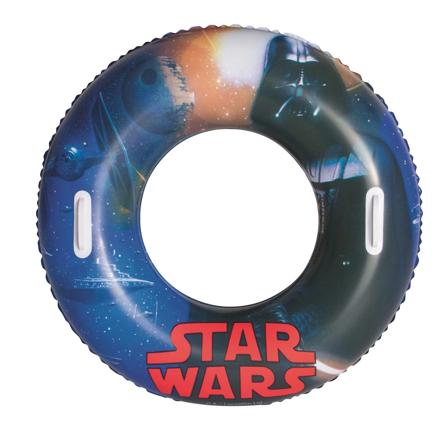 Schwimmring Star Wars, 80 cm Durchmesser, mit Darth Vader und Raumschiff Motiven.