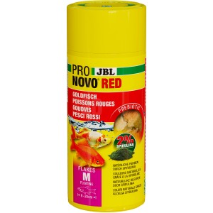 JBL Pronovo Red Flakes M, Flockenfutter für Goldfische, 250ml Dose.