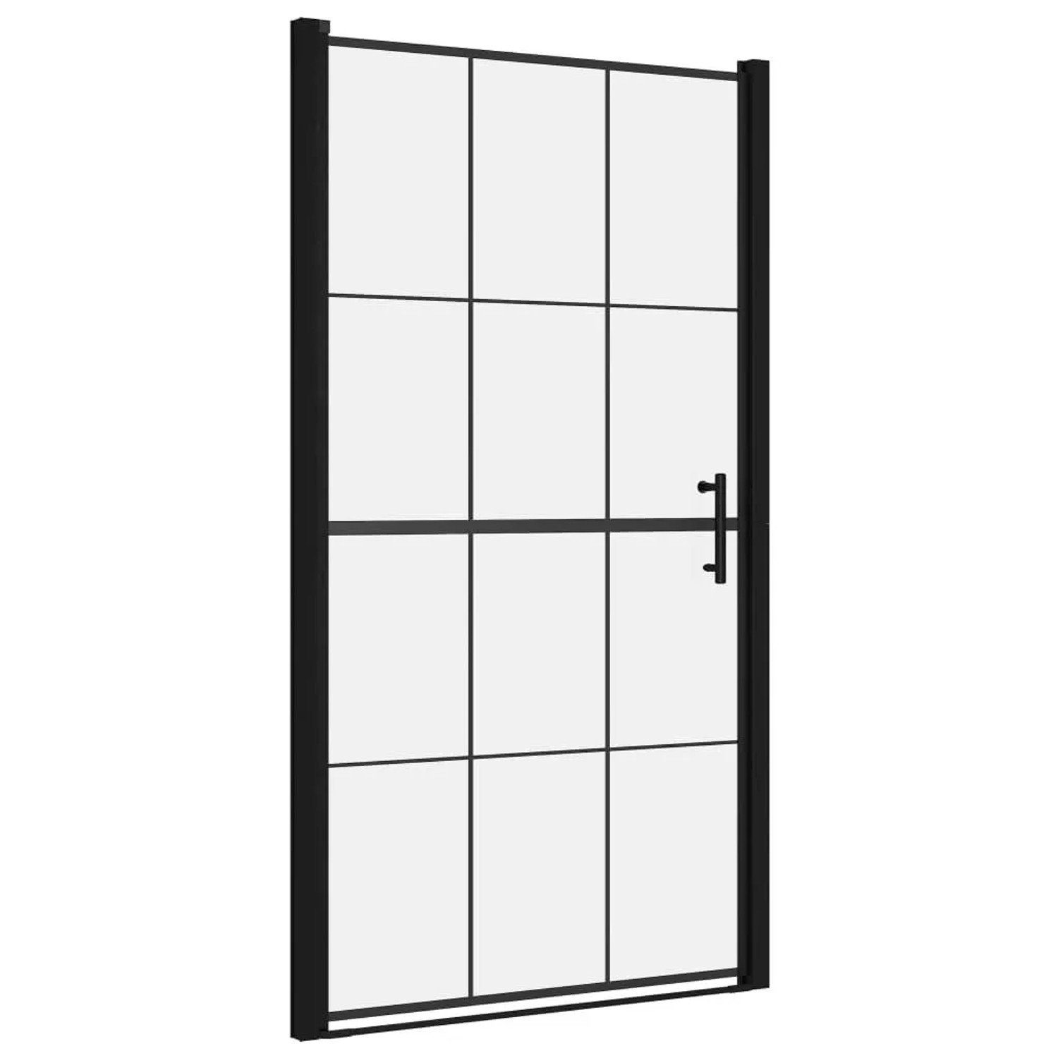 vidaXL Duschtür Hartglas 100 x 178 cm Schwarz 148889