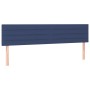 Blaues Boxspringbett mit Matratze, 200x200 cm, Stoff
