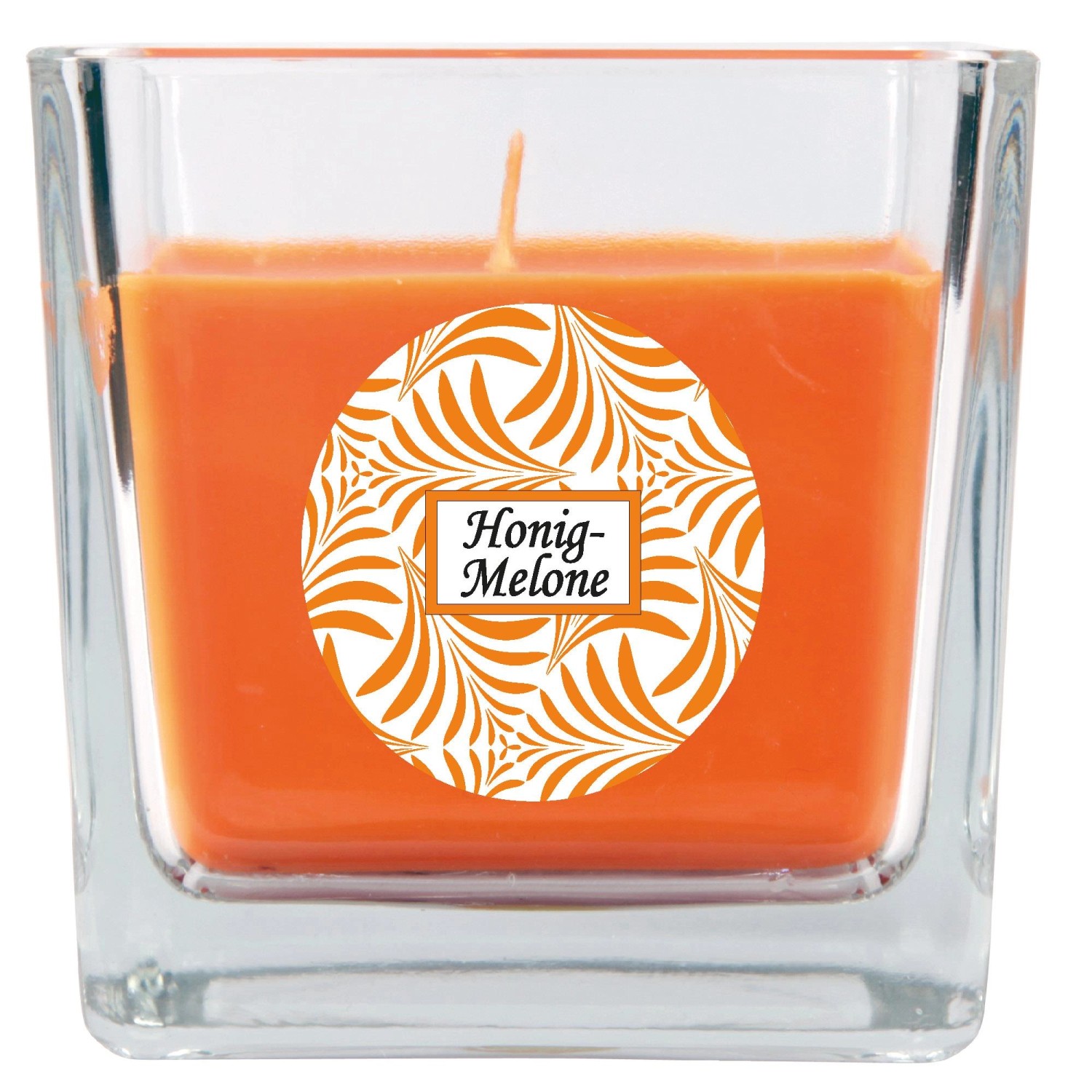 HS Candle Duftkerze & Glas Duft Schriftzug Viereck 8 x 7,5cm Honigmelone günstig online kaufen