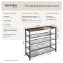 Tectake Schuhregal Sheffield Industrial Style Holz und Stahl  100 x 30 50 x 93 cm Industrial Holz Dunkel  Rustikal_6
