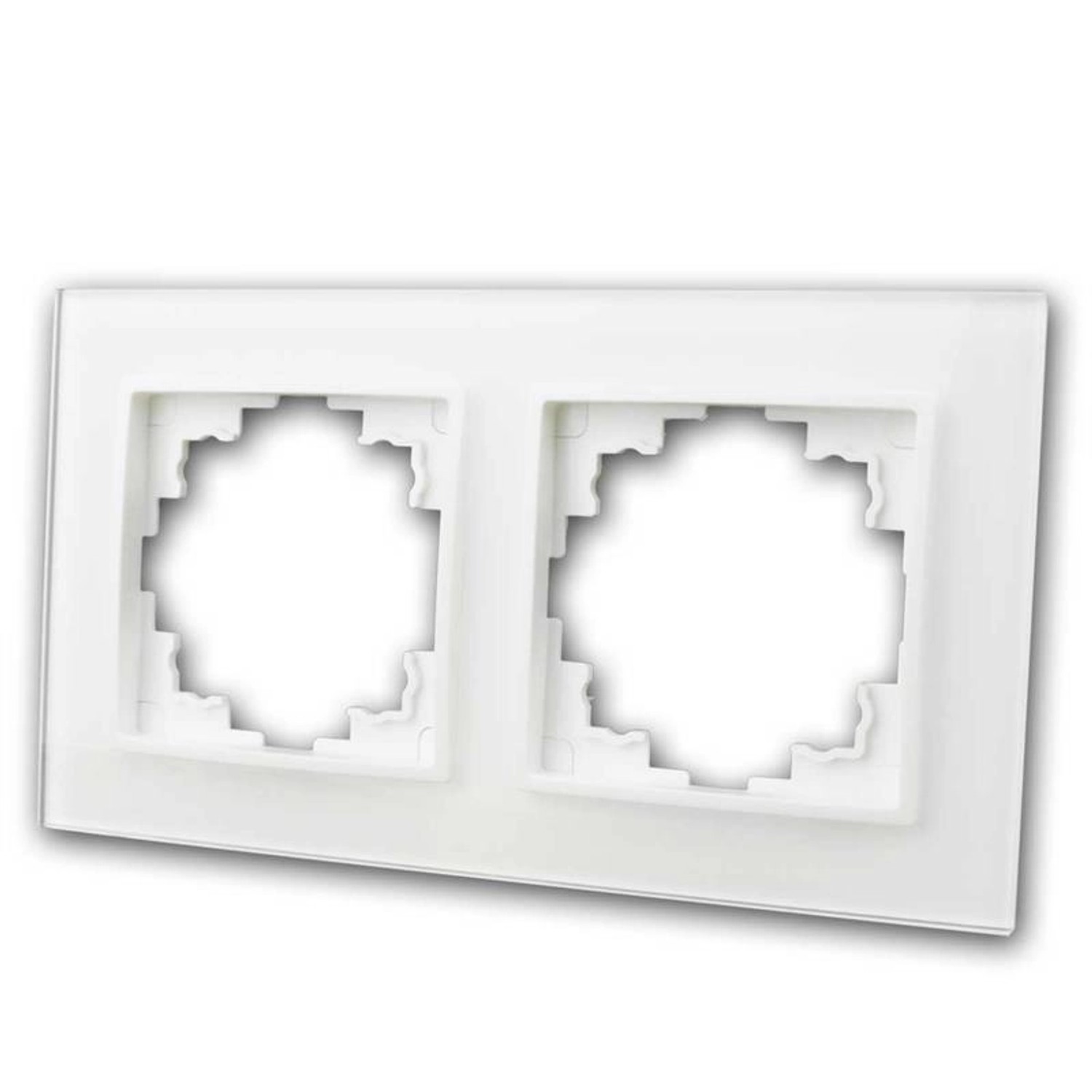 McPower FLAIR Glasrahmen 2-Fach Weiß Rahmen aus Glas