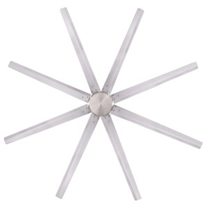 WESTINGHOUSE Deckenventilator Widespan Nickel, 254 cm Durchmesser, mit acht Flügeln.