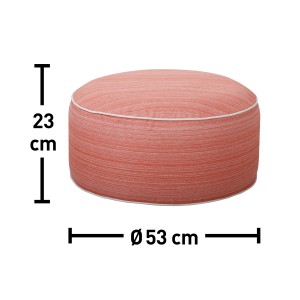 Aufblasbarer Campinghocker Elfros in Orange, ideal für Camping & Freizeit. Ø 53 cm.