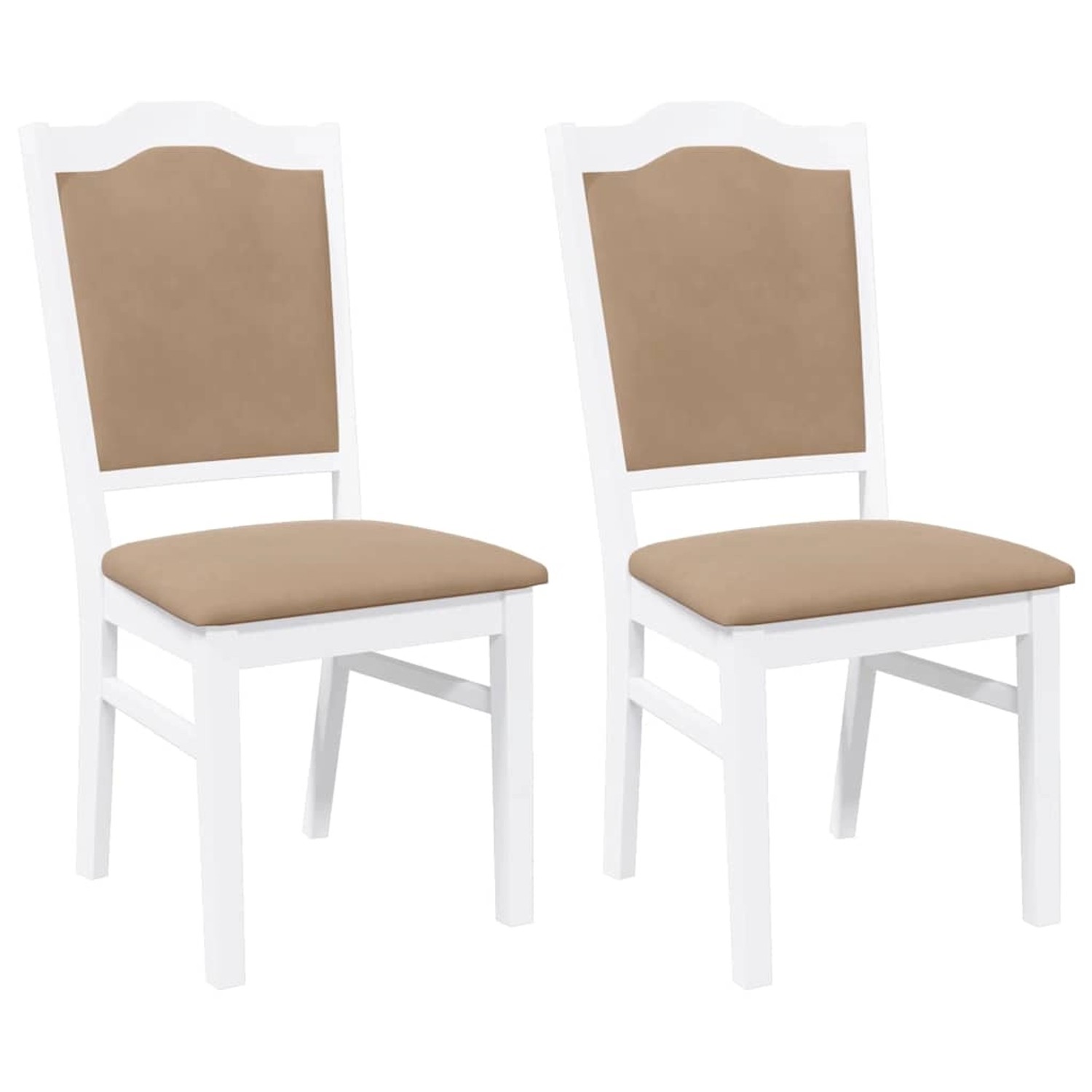 vidaXL Esszimmerstühle mit Kissen 2 Stk Weiß Massivholz Gummibaum 4102470 günstig online kaufen