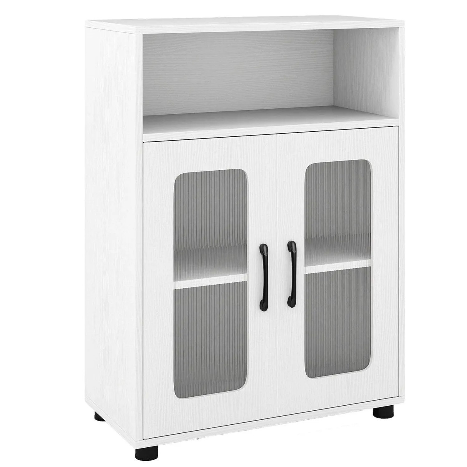 Costway Badezimmerschrank Badschrank Aufbewahrungsschrank Weiß