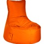 Orangefarbener Sitting Point Sessel Scuba, ein bequemer Sitzsack für Indoor und Outdoor.