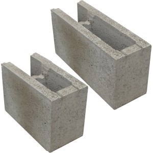 Schalungs-Randstein Set, grau, 2-teilig, für Mauern, Stützwände und Fundamente.