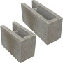 Schalungs-Randstein Set, grau, 2-teilig, für Mauern, Stützwände und Fundamente.