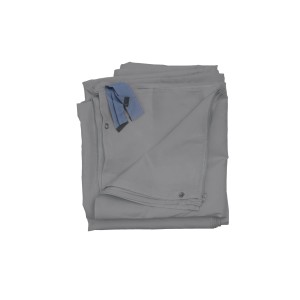 MCW Seitenwand 4er-Set für Pergola Calpe 4x4m, hellgrau, wasserabweisend.