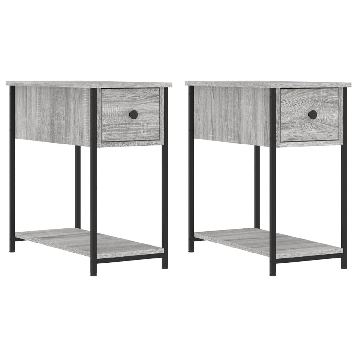 vidaXL Nachttische 2 Stk Grau Sonoma 30x60x60 cm Holzwerkstoff günstig online kaufen