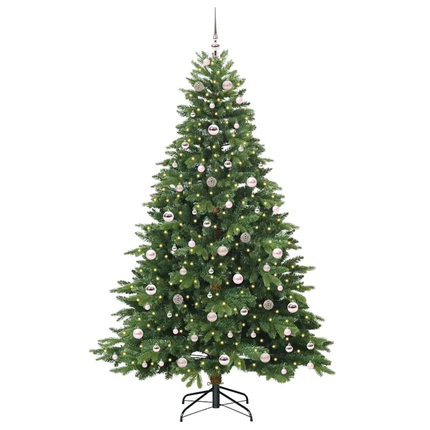 vidaXL Künstlicher Weihnachtsbaum mit 300 LEDs Grün 210 cm PE und PVC 3397564