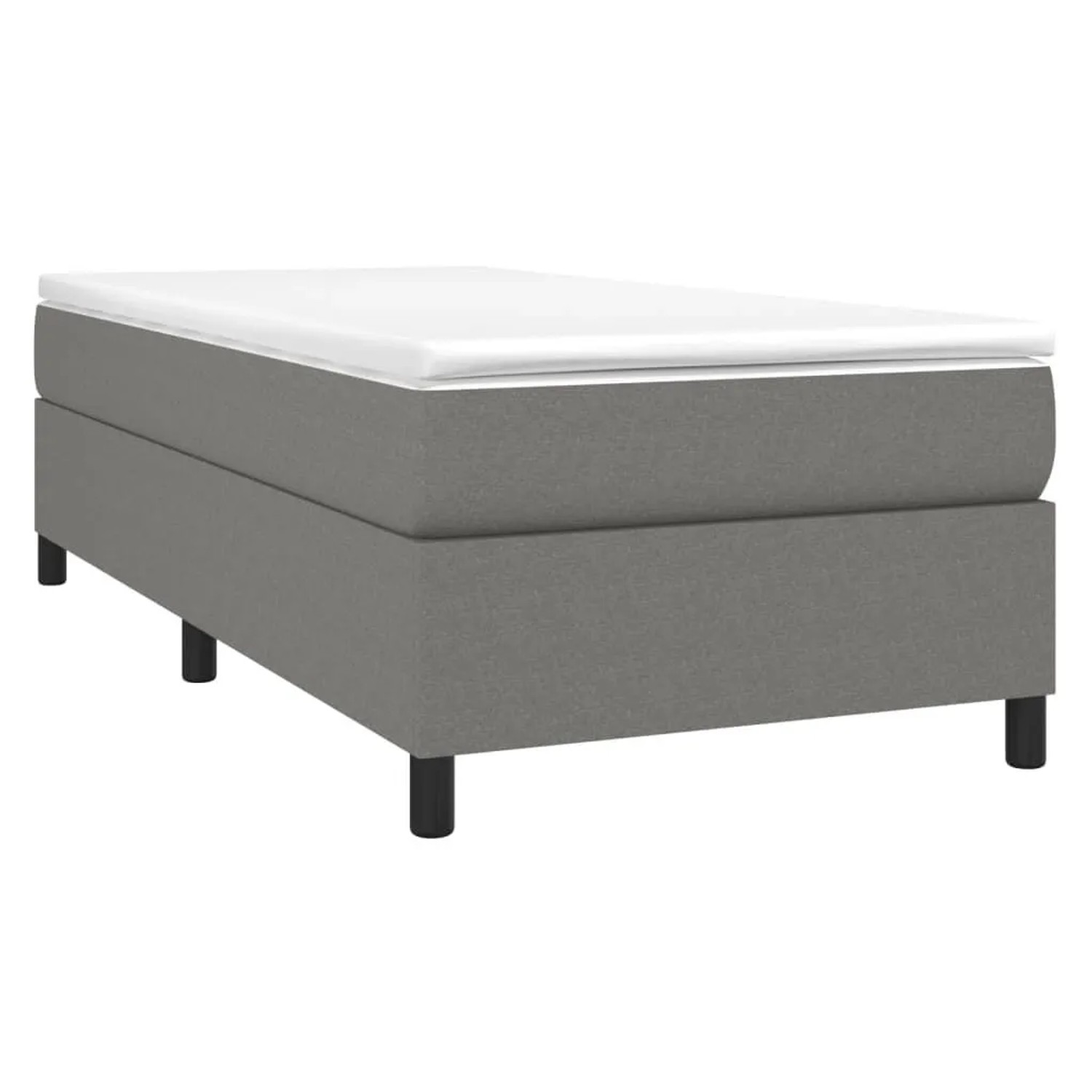 vidaXL Boxspringbett mit Matratze Dunkelgrau 90x200 cm Stoff 3144392 günstig online kaufen