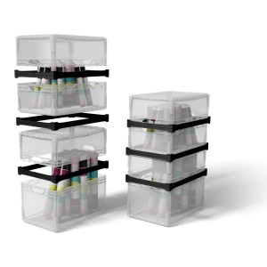 Eurobox-System Adapterring für 60x40 cm Boxen, zur Volumenverdopplung durch Überkopfstapelung.