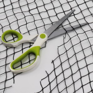 Schwarzes Aquagart Teichnetz mit Schere, engmaschiges Laubschutznetz für Gartenteich und Fischteich.