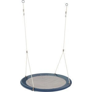 Hudora Nestschaukel Lounge 110 Midnight: Runde Hängematte mit blauem Rand und Seilaufhängung für Spiel & Spaß.