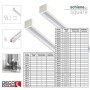 Weiße Deco-Raum 1-Lauf Square Gardinenschiene mit Befestigungsmaterial. Modernes Design für Vorhänge.