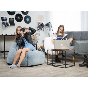 Beliani Sitzsack DROP Hellblau 75x63x73