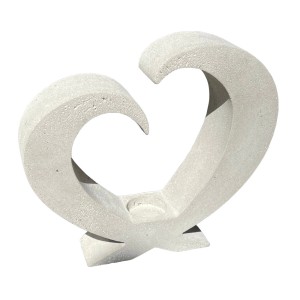 ZGM Betonfigur TEELICHTHALTER HERZ