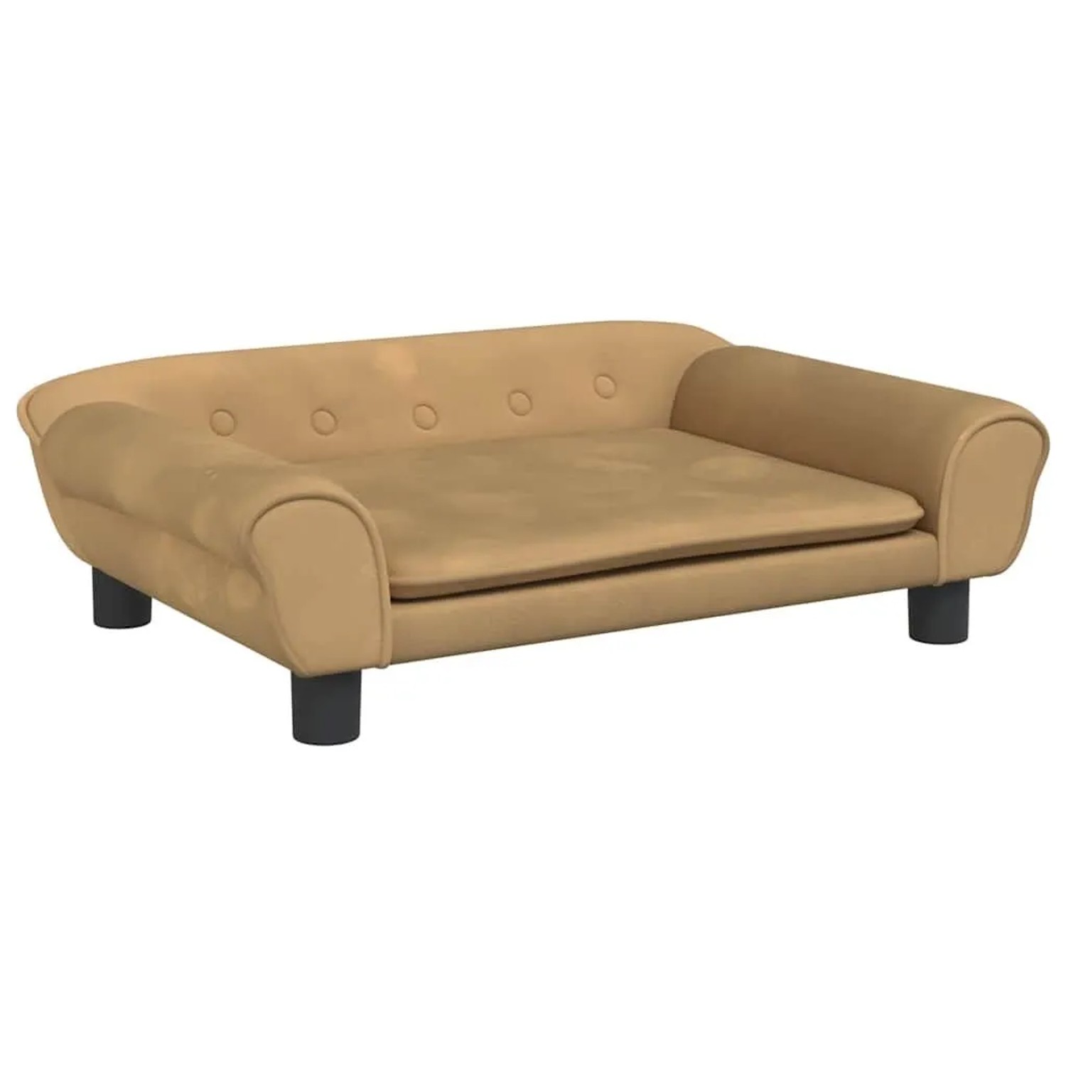 vidaXL Hundebett Braun 70x48x22 cm Samt 172017