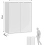 Weißer mokebo Schuhschrank "Der Concierge" mit zwei Türen, 74 cm breit, ideal als Flurschrank oder Sideboard.