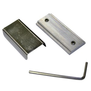 Schienenverbinder-Set für Schöner Wohnen Alu-Vorhangschiene Emilia, Edelstahloptik.